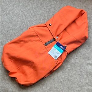 Frisco Bonded Wind & Water Resistant Dog & Cat Coat With Removable Hood Orange